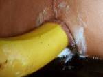 Poo-sex with yellow banana