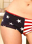 Barely legal patriotic strip tease